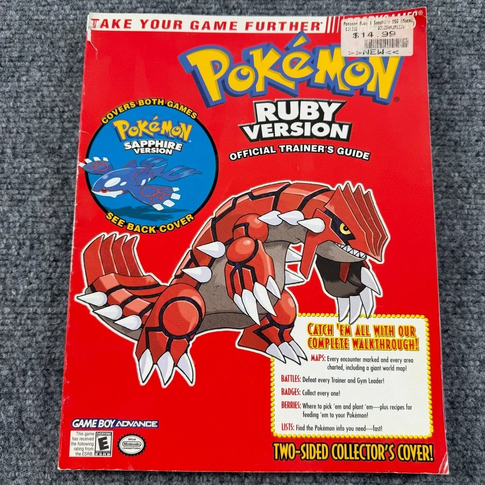 BradyGames Pokemon Ruby Sapphire Guide Red Blue GBA Walkthrough Retro
